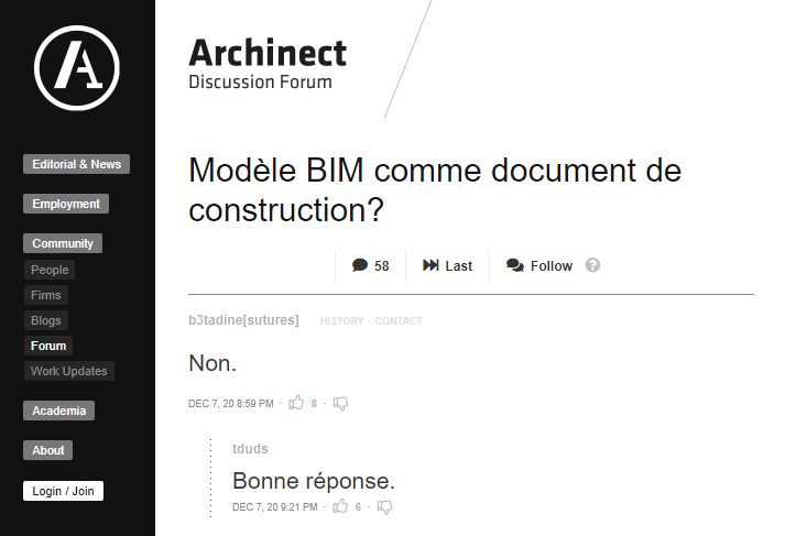 Strong opinions on Archinect as to why using the BIM model as a construction document is a bad idea