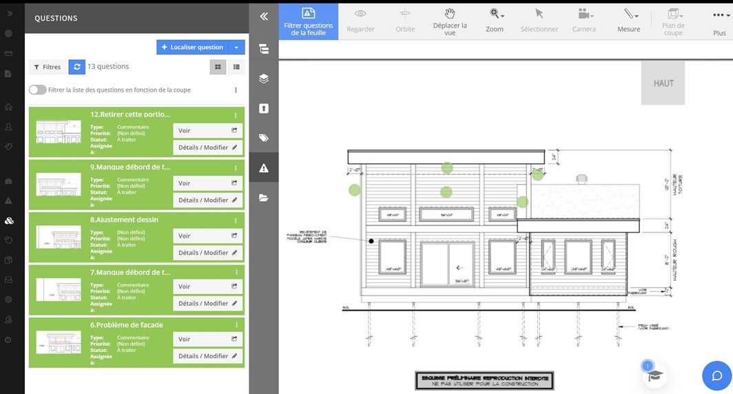 Sharing and marking up 2D plans in BIM Track’s web viewer
