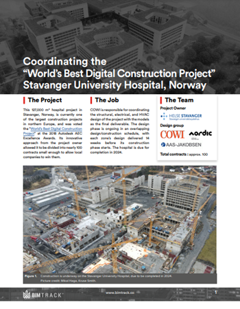 Coordinating the “World’s Best Digital Construction Project” Stavanger University Hospital, Norway